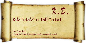 Kürtös Dániel névjegykártya
